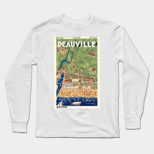Deauville France Vintage Poster 1931 Long Sleeve T-Shirt